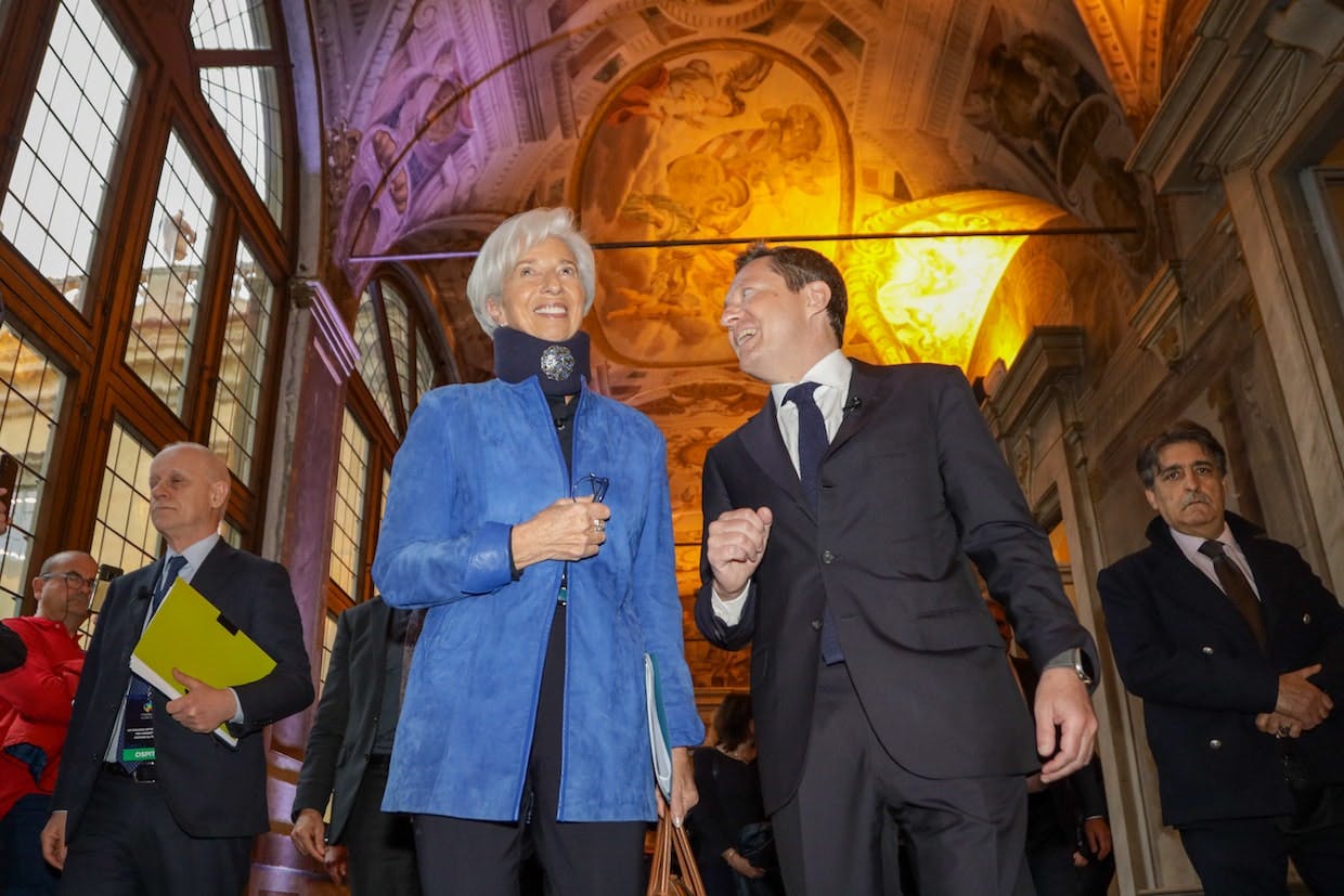 Andrea Ceccherini and Christine Lagarde